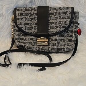 Juicy Couture Black and Gray Crossbody Bag